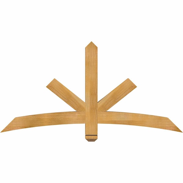 Ekena Millwork Alberta Rough Sawn Timber Gable Bracket, Western Red Cedar, 60"W x 30"H x 4"D x 4"F, 12/12 Pitch GBW060X30X0404ALB00RWR - main